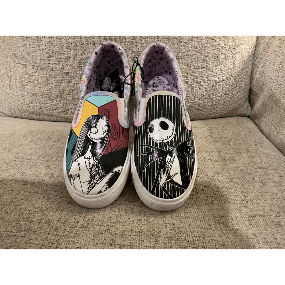 Ground Up Disney Nightmare Before Christmas Jack‎ Sally Holographic Shoes 6.5